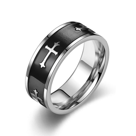 goth cross ring