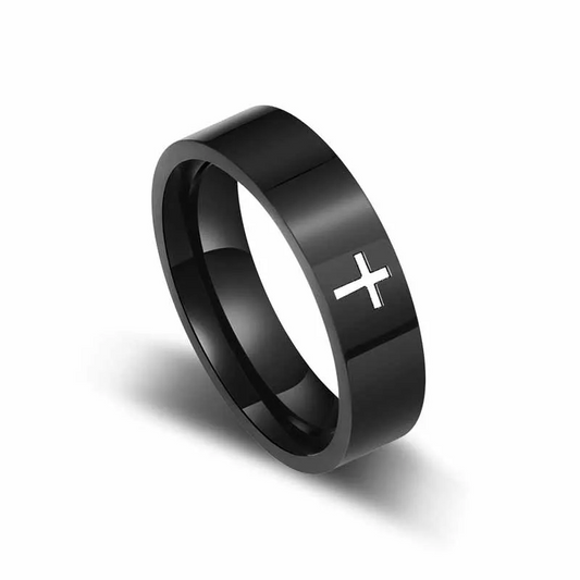punk cross ring