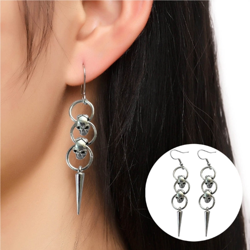punk skull earrings