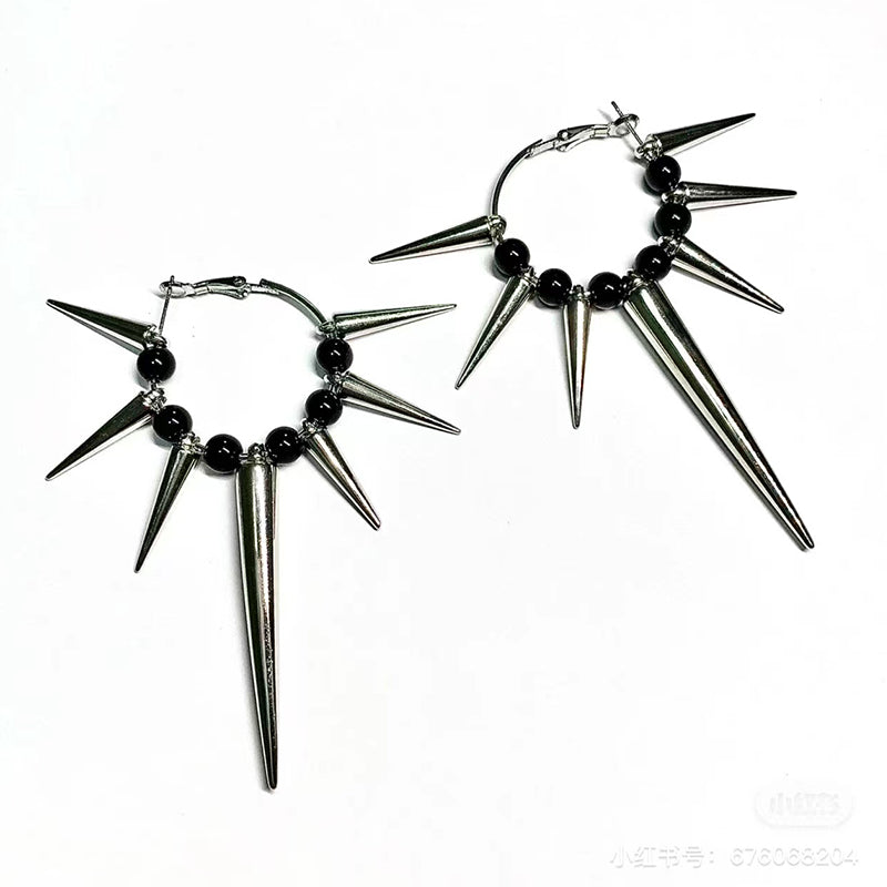 spike hoop earrings
