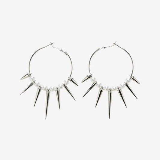spike hoop earrings