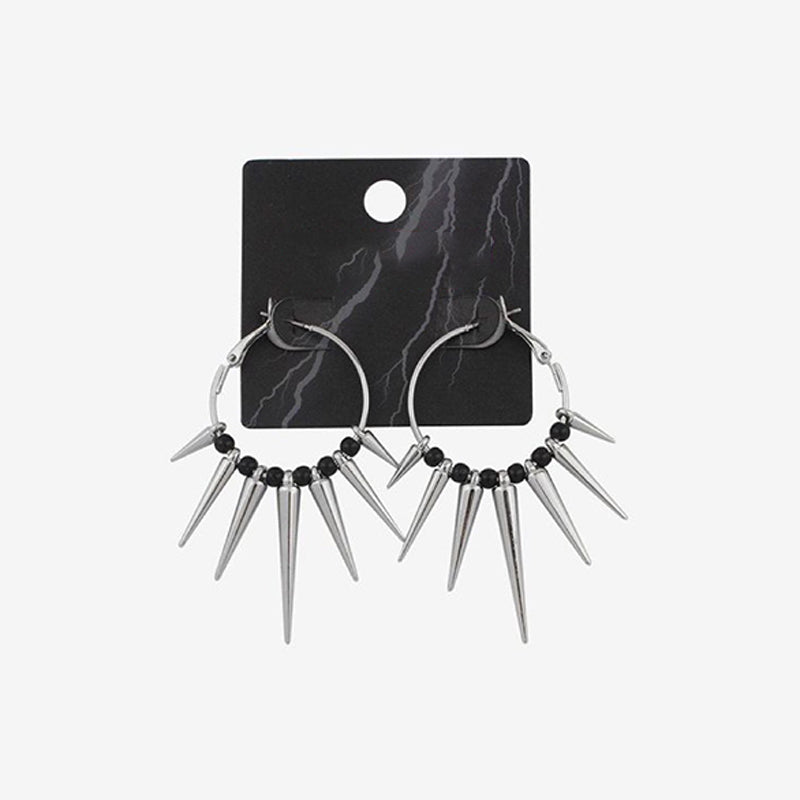 spike hoop earrings